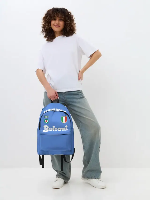 Джинсовый рюкзак с принтом «Napoli — Диего Марадона Наполи Ретро»