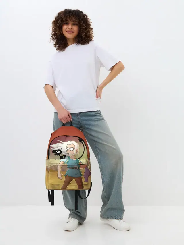 Джинсовый рюкзак с принтом «Разочарование»