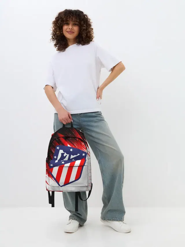 Джинсовый рюкзак с принтом «ATLETICO DE MADRID»
