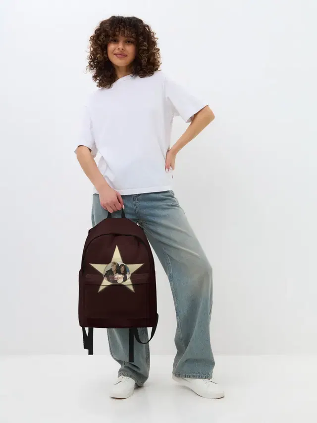 Джинсовый рюкзак с принтом «Modern Talking»