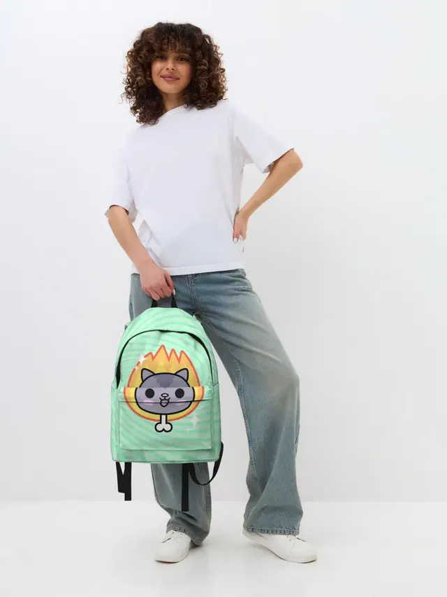 Джинсовый рюкзак с принтом «Toca Boca — Toca Boca Cat»