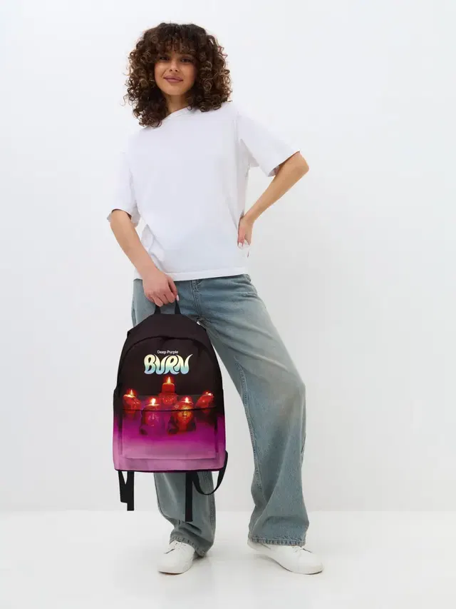 Джинсовый рюкзак с принтом «Deep Purple — Deep Purple - Burn»