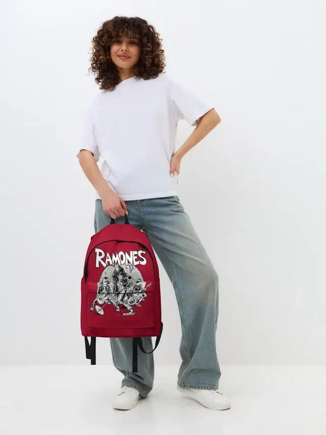 Джинсовый рюкзак с принтом «BW Ramones»