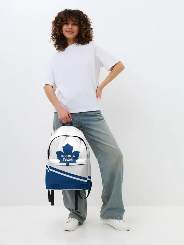 Джинсовый рюкзак с принтом «НХЛ — Toronto Maple Leafs — Торонто Мейпл Лифс»