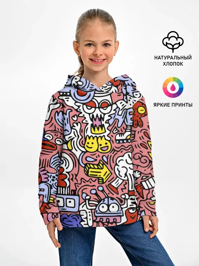 Детское худи с принтом «Pop Art — Tosh»