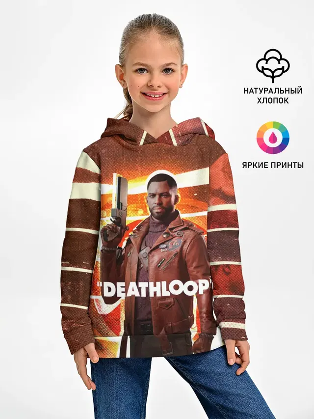 Детское худи с принтом «Кольт Ван Deathloop»