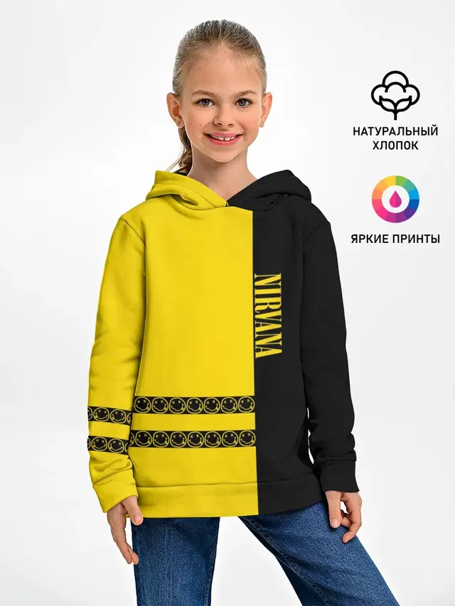Детское худи с принтом «Nirvana Logo»