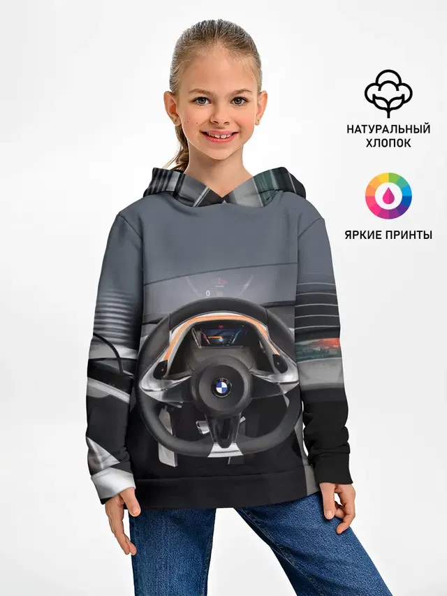 Детское худи с принтом «BMW»