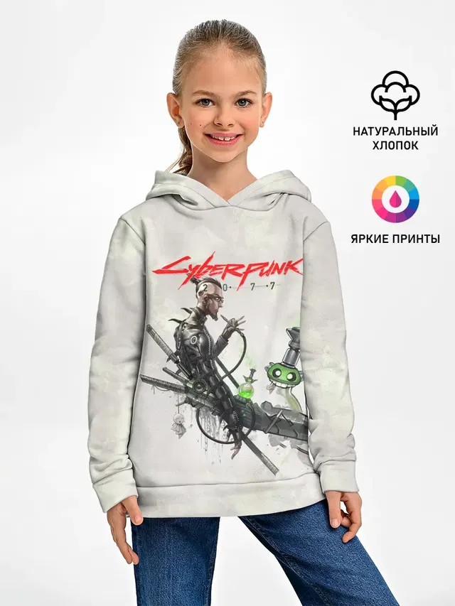 Детское худи с принтом «Cyberpunk 2077»