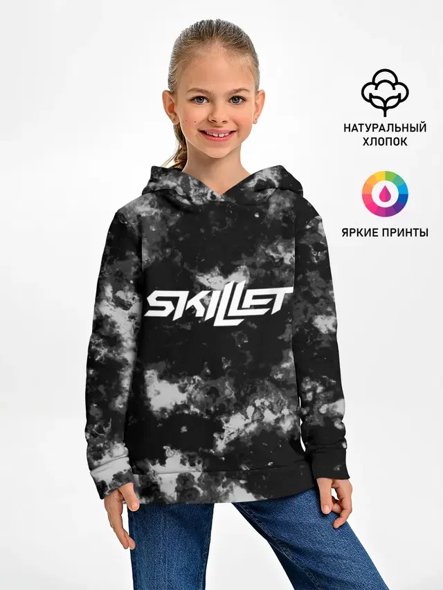 Детское худи с принтом «Skillet»