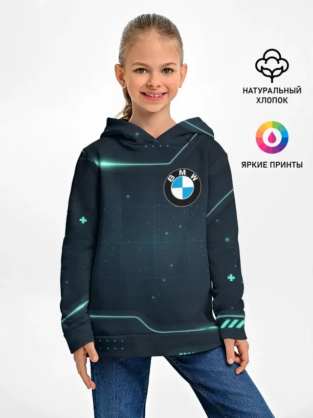 Детское худи с принтом «BMW»