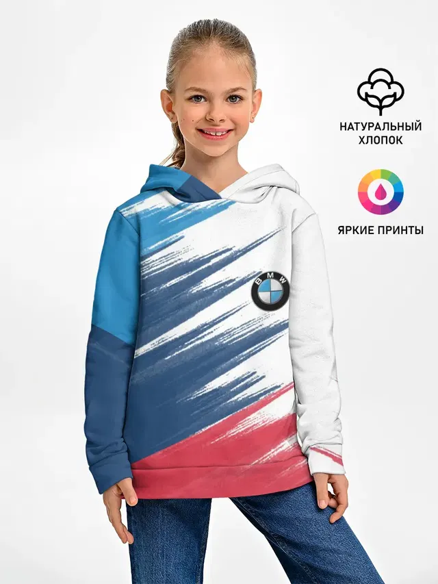 Детское худи с принтом «BMW»
