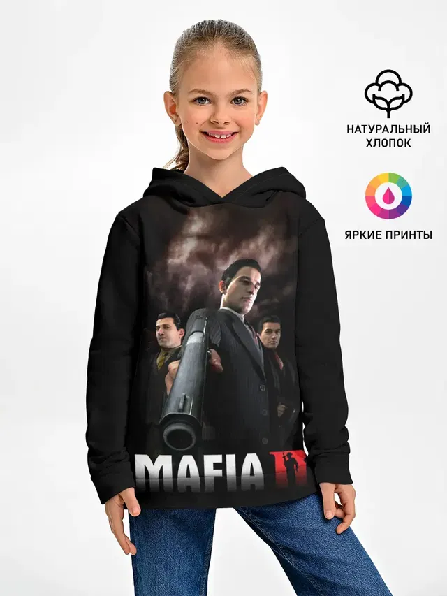 Детское худи с принтом «Mafia — Мафиозное братство»