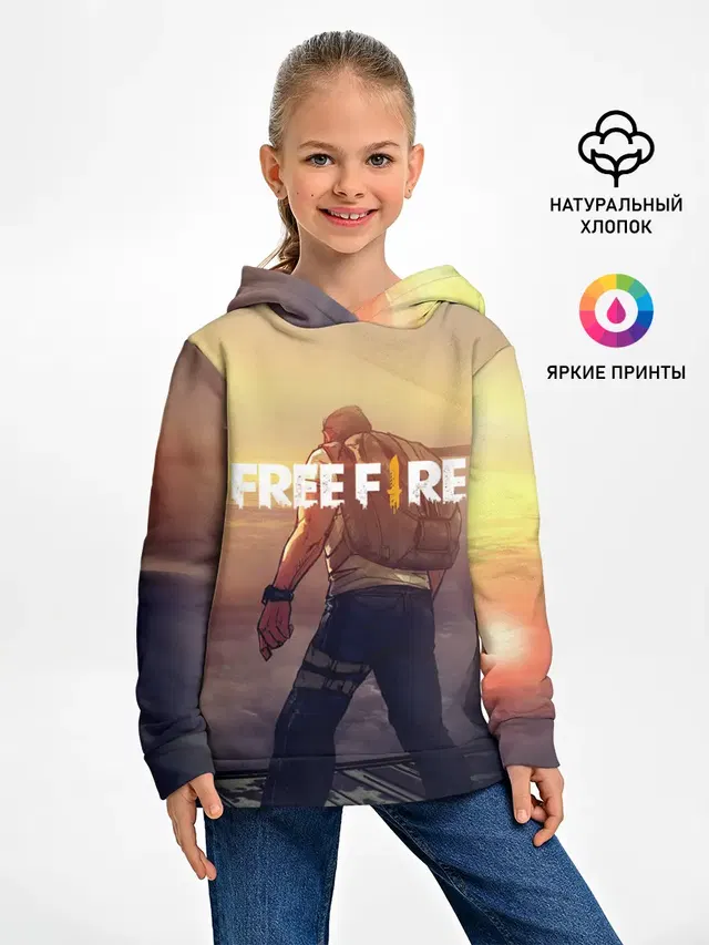 Детское худи с принтом «Freefire Бейсер»