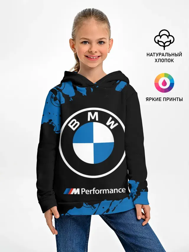 Детское худи с принтом «BMW»