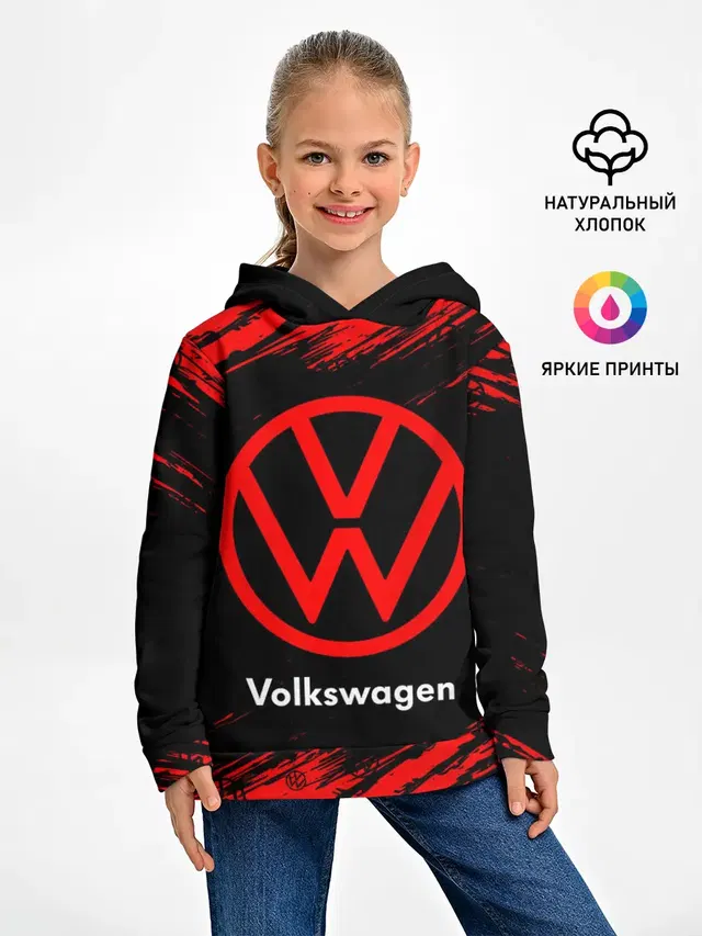Детское худи с принтом «Volkswagen — Фольксваген»