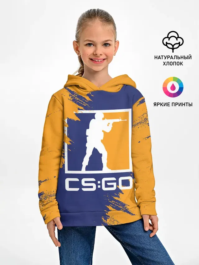 Детское худи с принтом «Brushstrokes — CS:GO»
