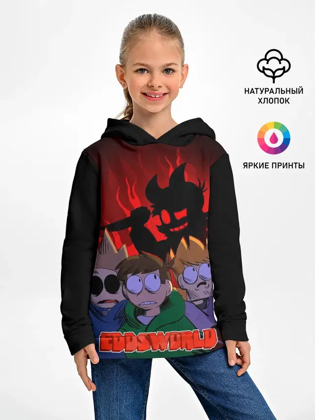 Детское худи с принтом «Eddsworld — Tord devil»