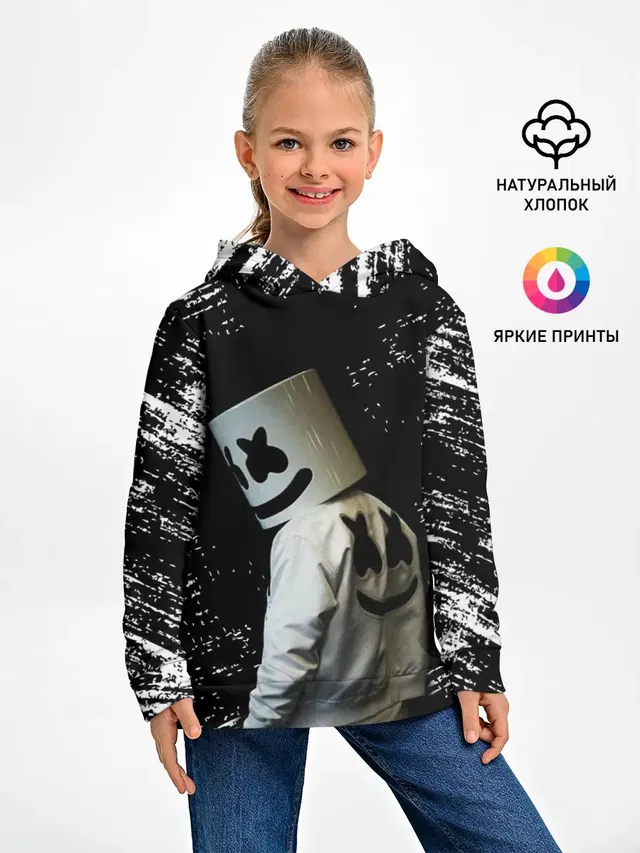 Детское худи с принтом «Marshmello»
