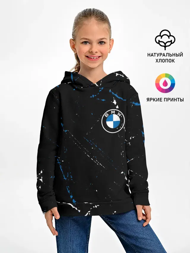Детское худи с принтом «BMW»