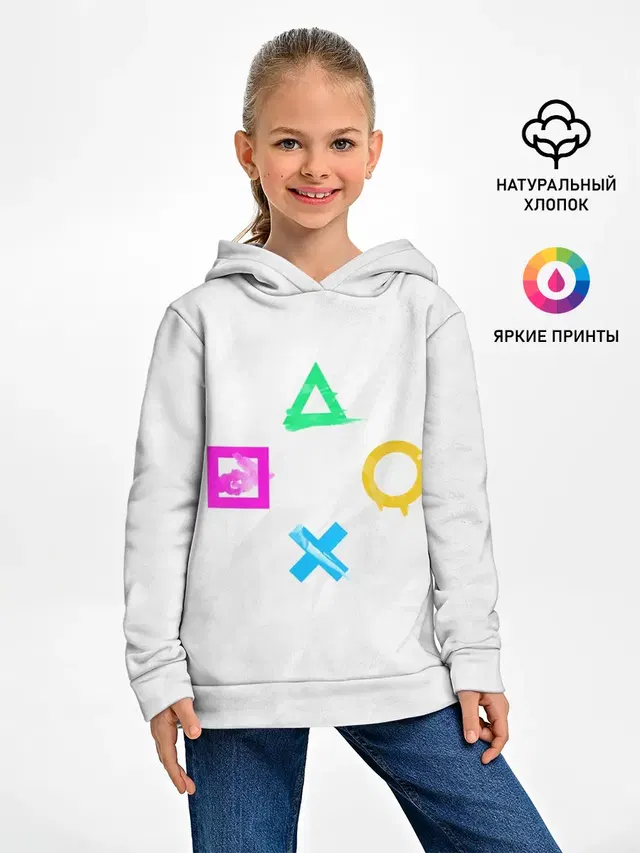 Детское худи с принтом «Разные игры — GAMEPAD»