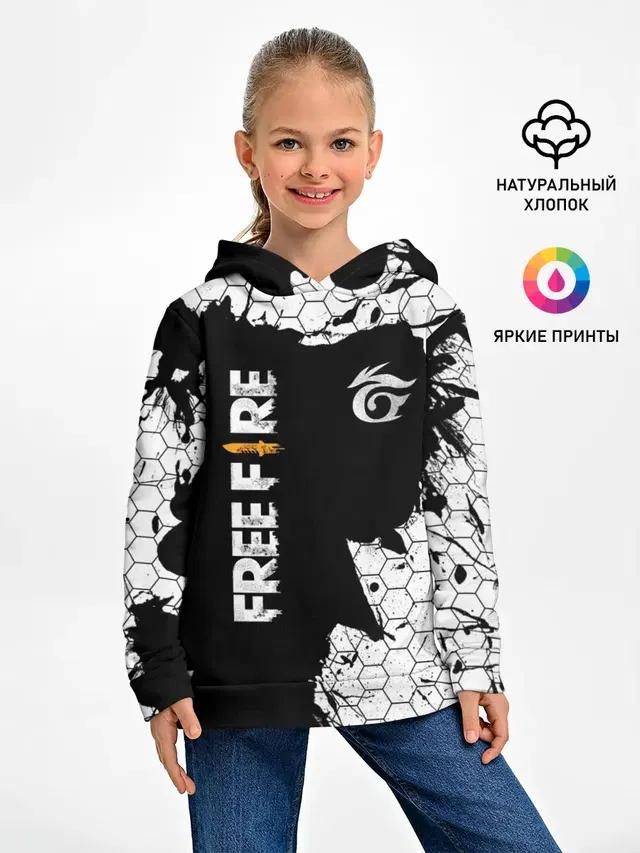 Детское худи с принтом «Garena Free Fire»