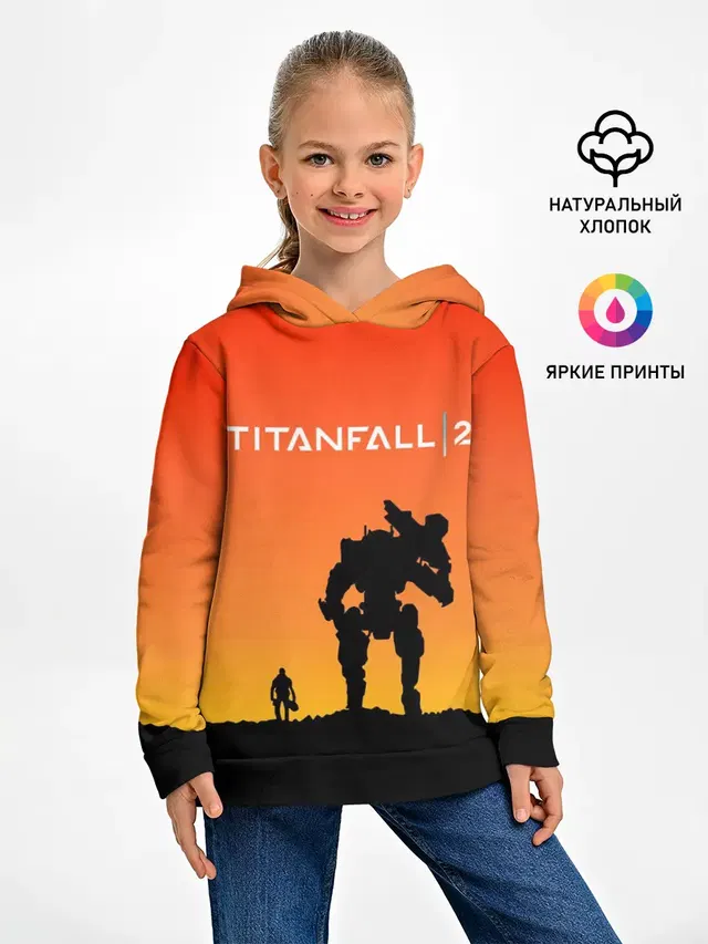 Детское худи с принтом «Titanfall — TITANFALL 2»