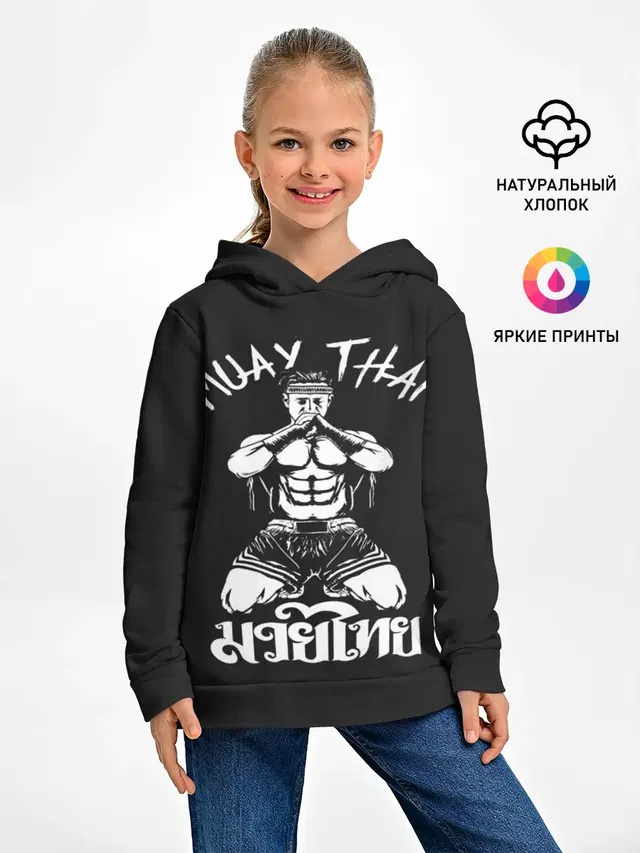 Детское худи с принтом «Муай Тай — Muay Thai»