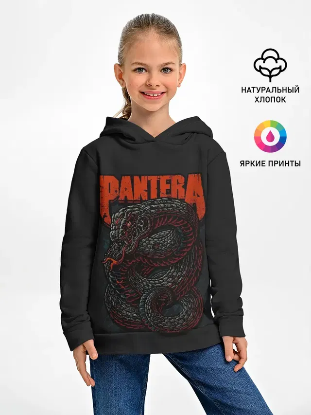 Детское худи с принтом «Разный рок — PANTERA»