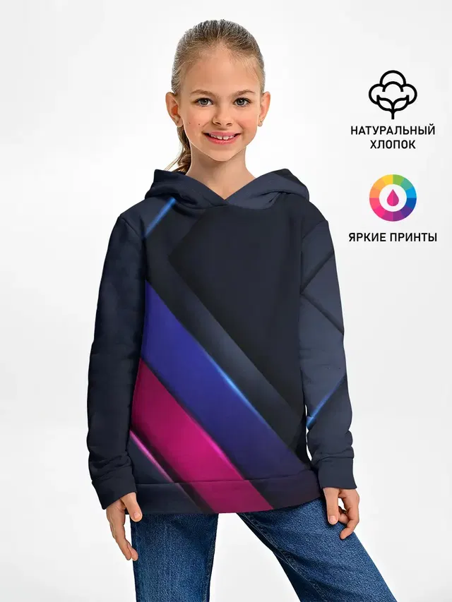 Детское худи с принтом «Модные — Sport style 3d»