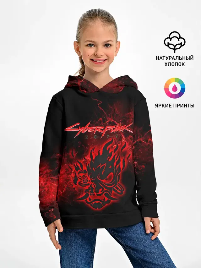 Детское худи с принтом «Cyberpunk 2077»