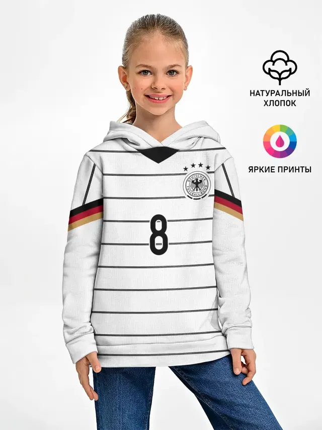 Детское худи с принтом «Сборная Германии — Kross home EURO 2020»