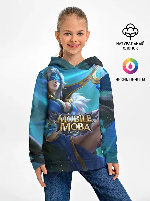 Детское худи с принтом «Разные игры — mobile legends»