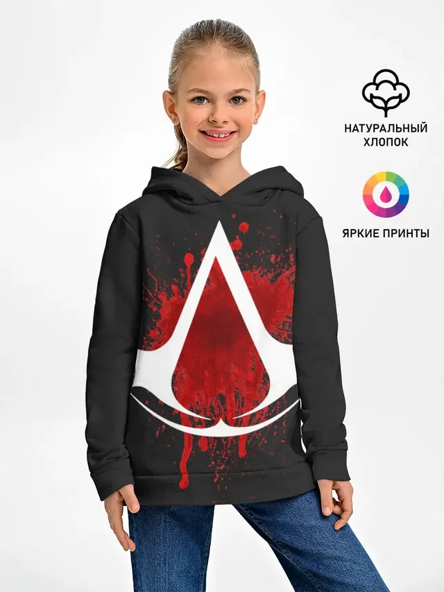 Детское худи с принтом «Assassin Brotherhood logo»