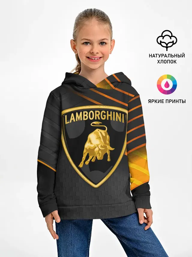 Детское худи с принтом «Lamborghini»