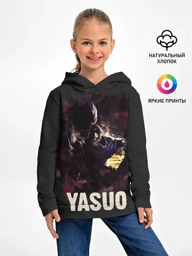 Детское худи с принтом «Samurai — Yasuo»