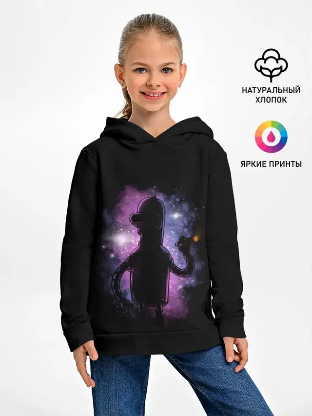 Детское худи с принтом «Futurama. Bender»