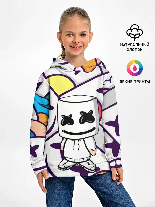 Детское худи с принтом «Marshmello»