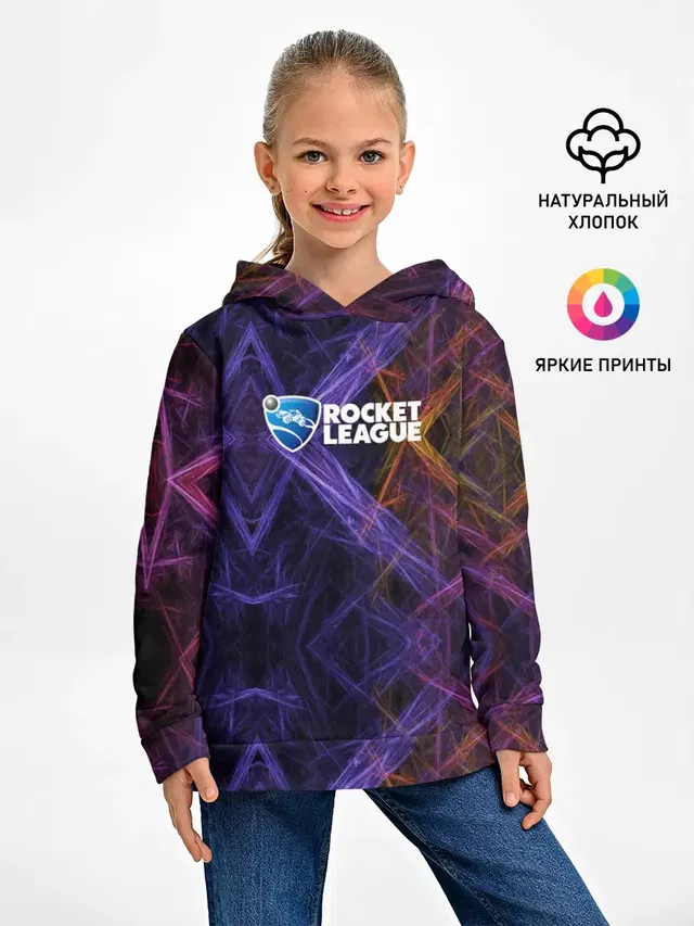 Детское худи с принтом «Rocket League»