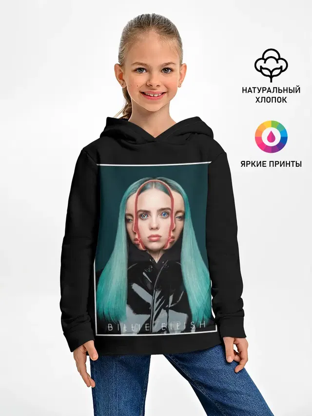 Детское худи с принтом «Billie Eilish»