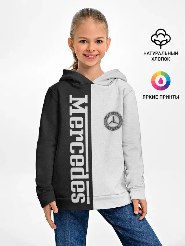 Детское худи с принтом «Mercedes W&B»