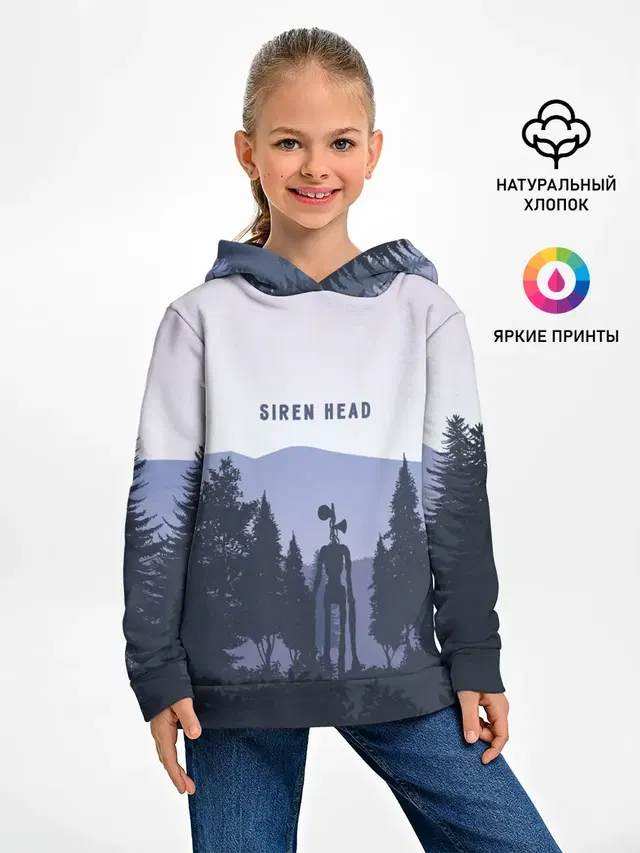 Детское худи с принтом «Сиреноголовый — Siren Head»