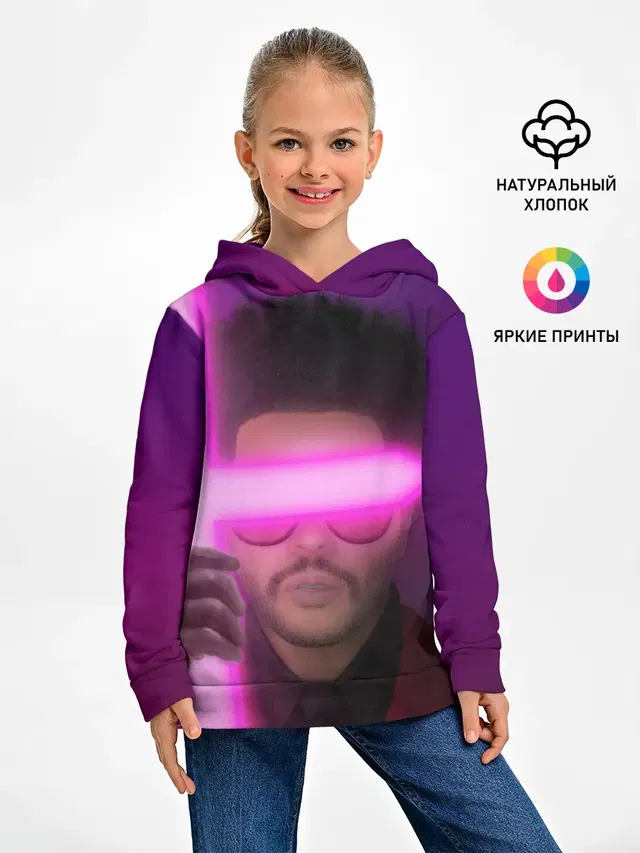 Детское худи с принтом «The Weeknd — The Weeknd - Blinding Lights»