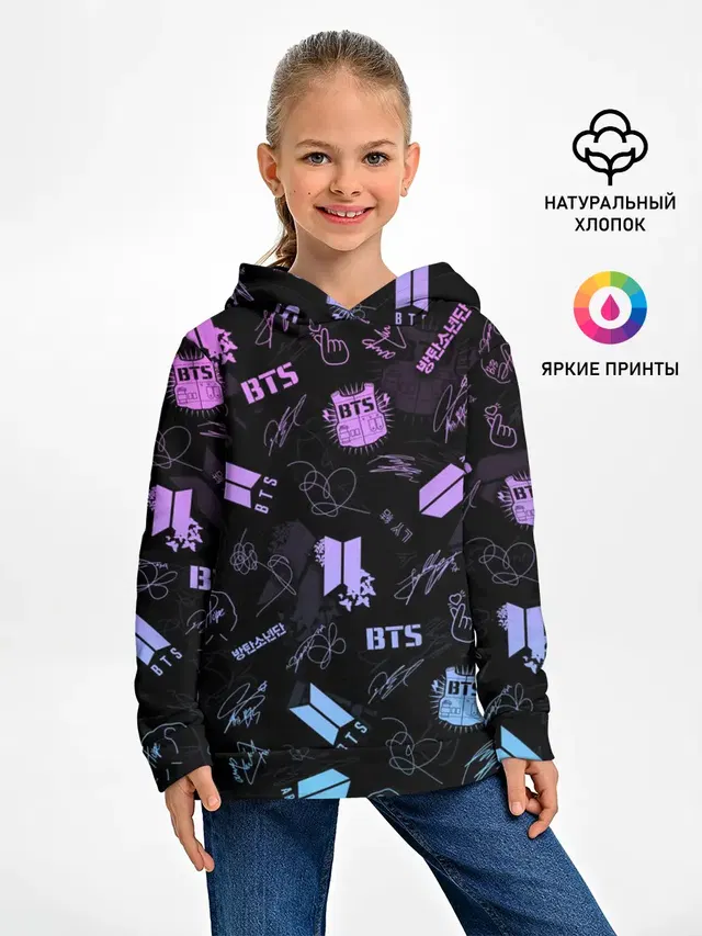 Детское худи с принтом «BTS»