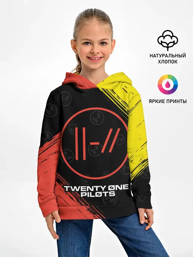 Детское худи с принтом «Twenty One Pilots — 21 PILOTS»