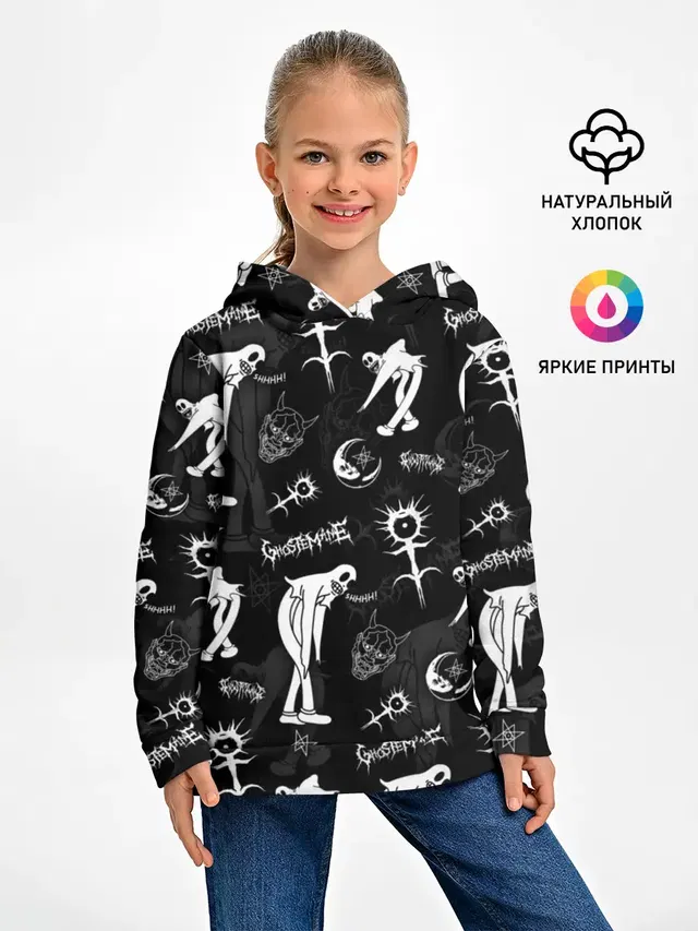 Детское худи с принтом «Hannya»