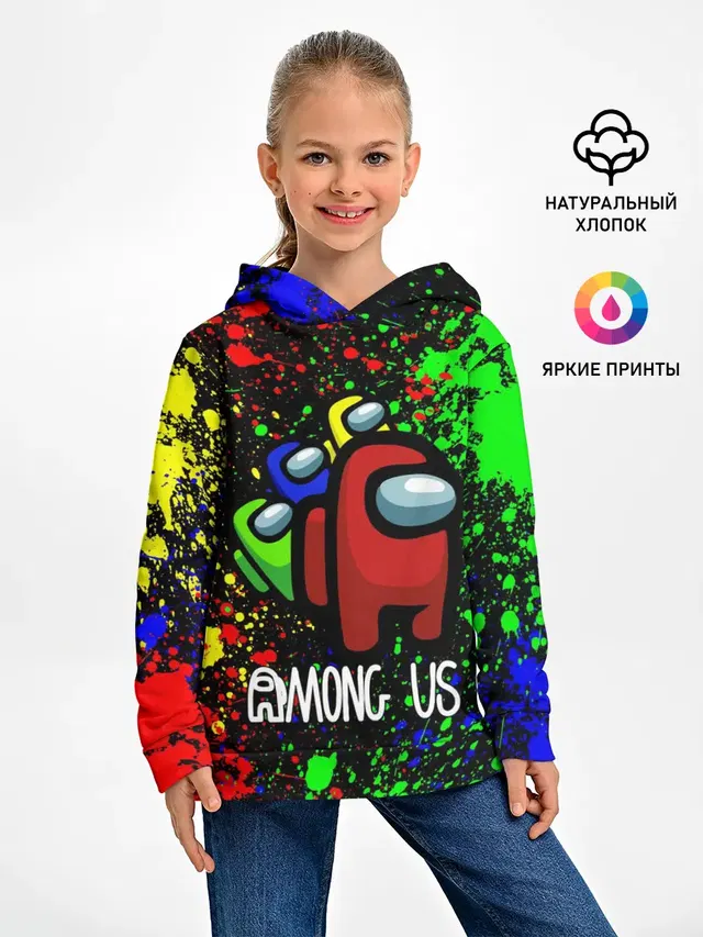 Детское худи с принтом «Splatter art»
