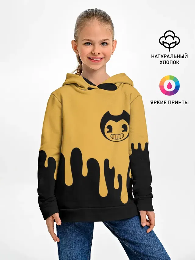 Детское худи с принтом «Bendy and the ink machine»