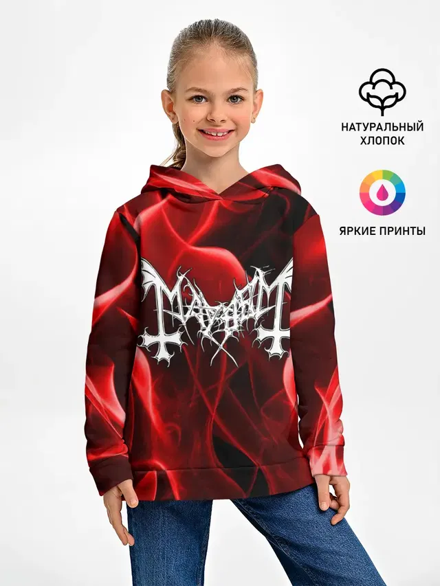 Детское худи с принтом «Mayhem»