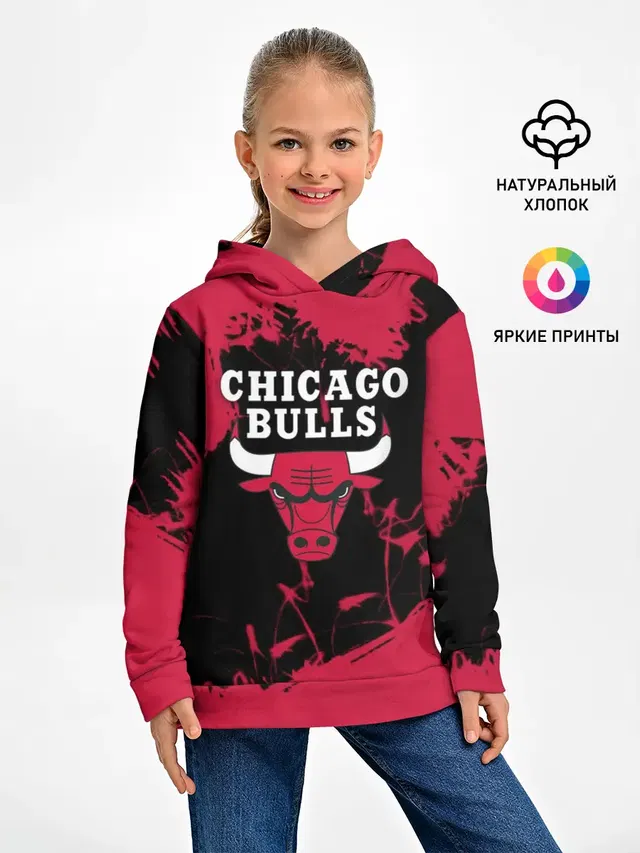 Детское худи с принтом «НБА — CHICAGO BULLS»